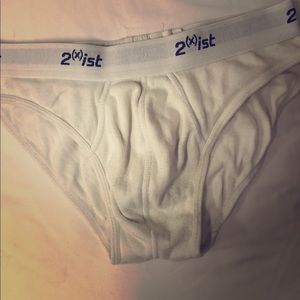Vintage White 2xist No Show Brief- Small